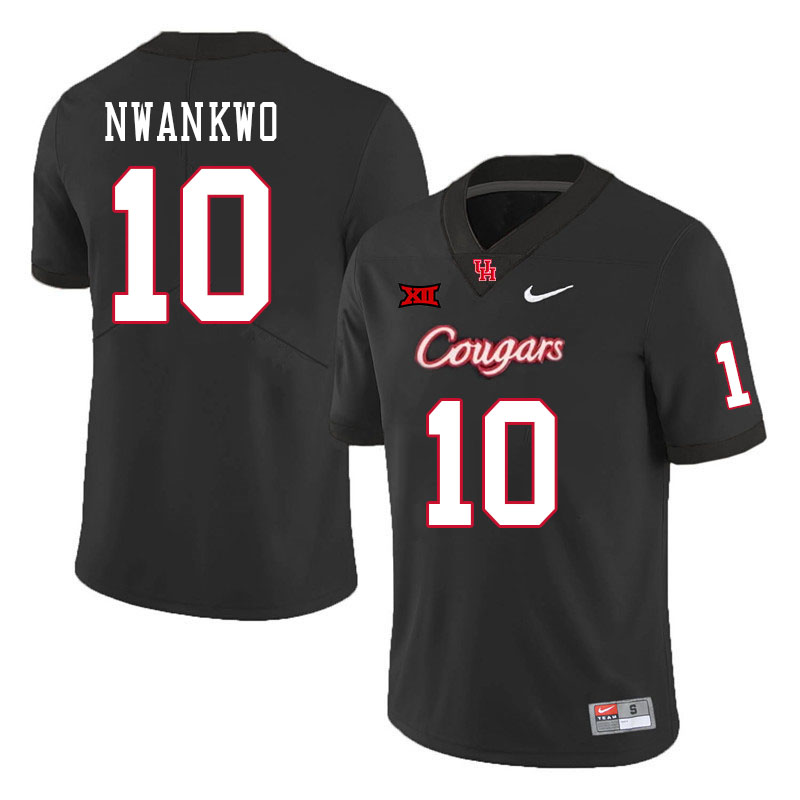 Men #10 Chidozie Nwankwo Houston Cougars Big 12 XII College Football Jerseys Stitched-Black - Click Image to Close